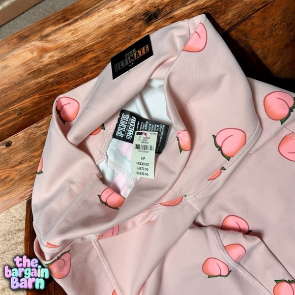 Victoria’s Secret Pink NWT Women’s Peach High Waisted 7/8 Ankle Leggings (Small) - Picture 3 of 5